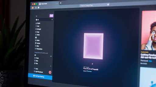 圖像生成工具界面截圖,顯示參數調節面板和生成結果預覽,深紫色背景,創意設計工具界面